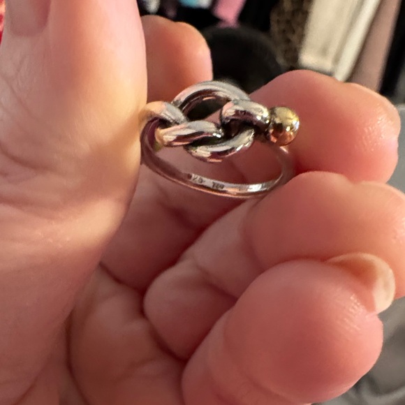 Tiffany & Co. Silver and Gold Knot Ring - Picture 5 of 6